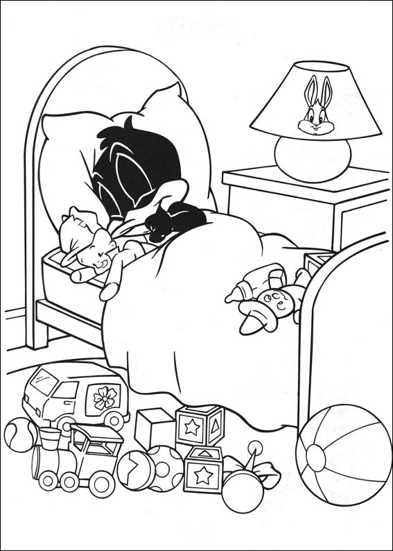 Dibujo de Bebé Lucas Durmiendo para Colorear y Imprimir