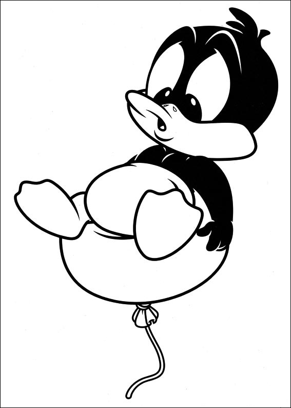 Dibujo de Bebé Lucas En Globo para Colorear y Imprimir
