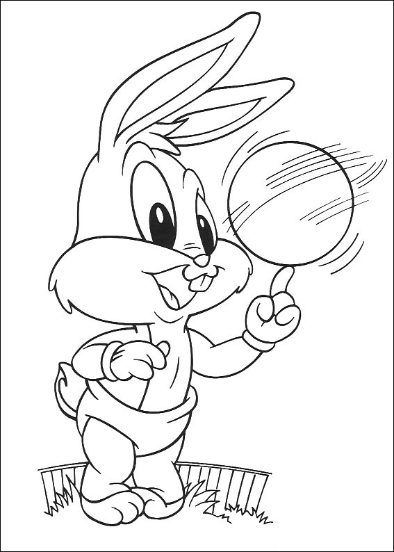 Dibujo de Bichos Del Bebé Jugando Con Pelota para Colorear y Imprimir