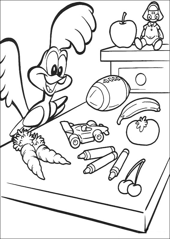 Dibujo de Correcaminos Bebé ¡Feliz para Colorear y Imprimir