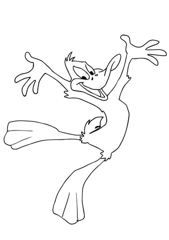 Dibujo de Salto Del Pato Lucas para Colorear y Imprimir