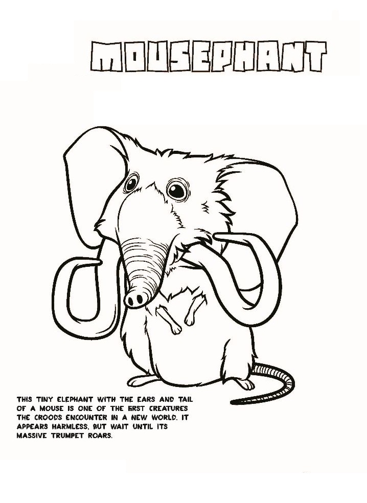 Dibujo de Mousephant para Colorear y Imprimir