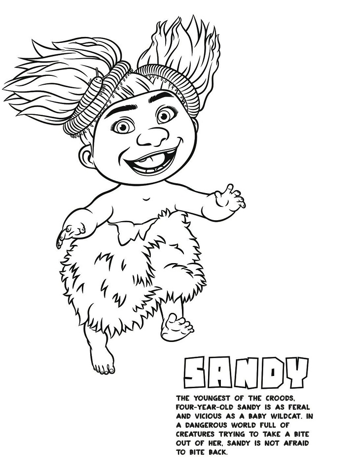Dibujo de Sandy Crood para Colorear y Imprimir