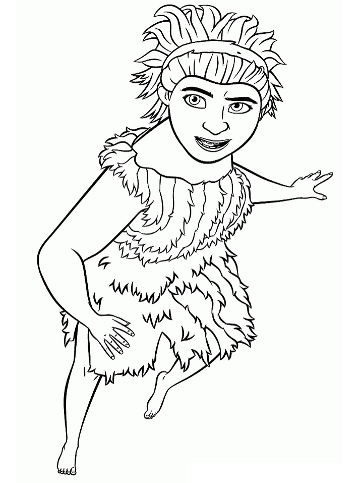 Dibujo de Ugga Crood para Colorear y Imprimir