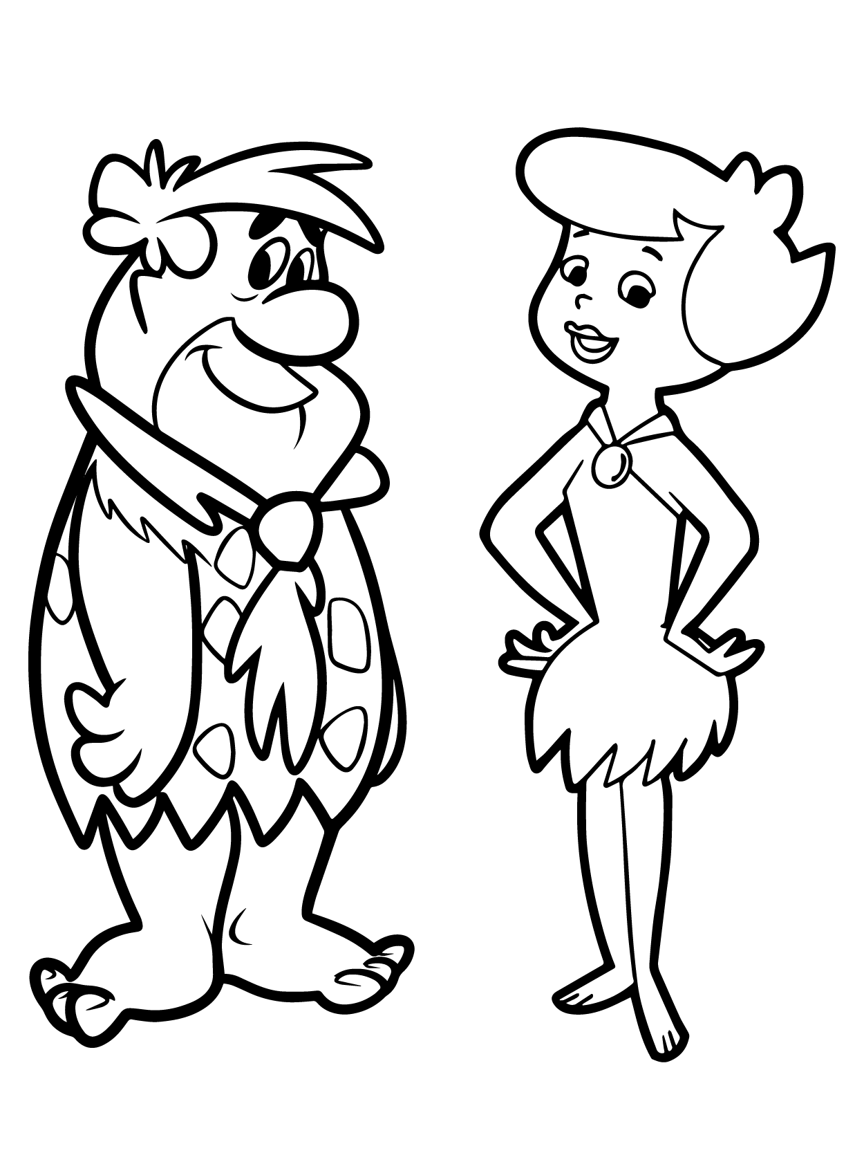 Dibujo de Flintstones 01 para Colorear y Imprimir