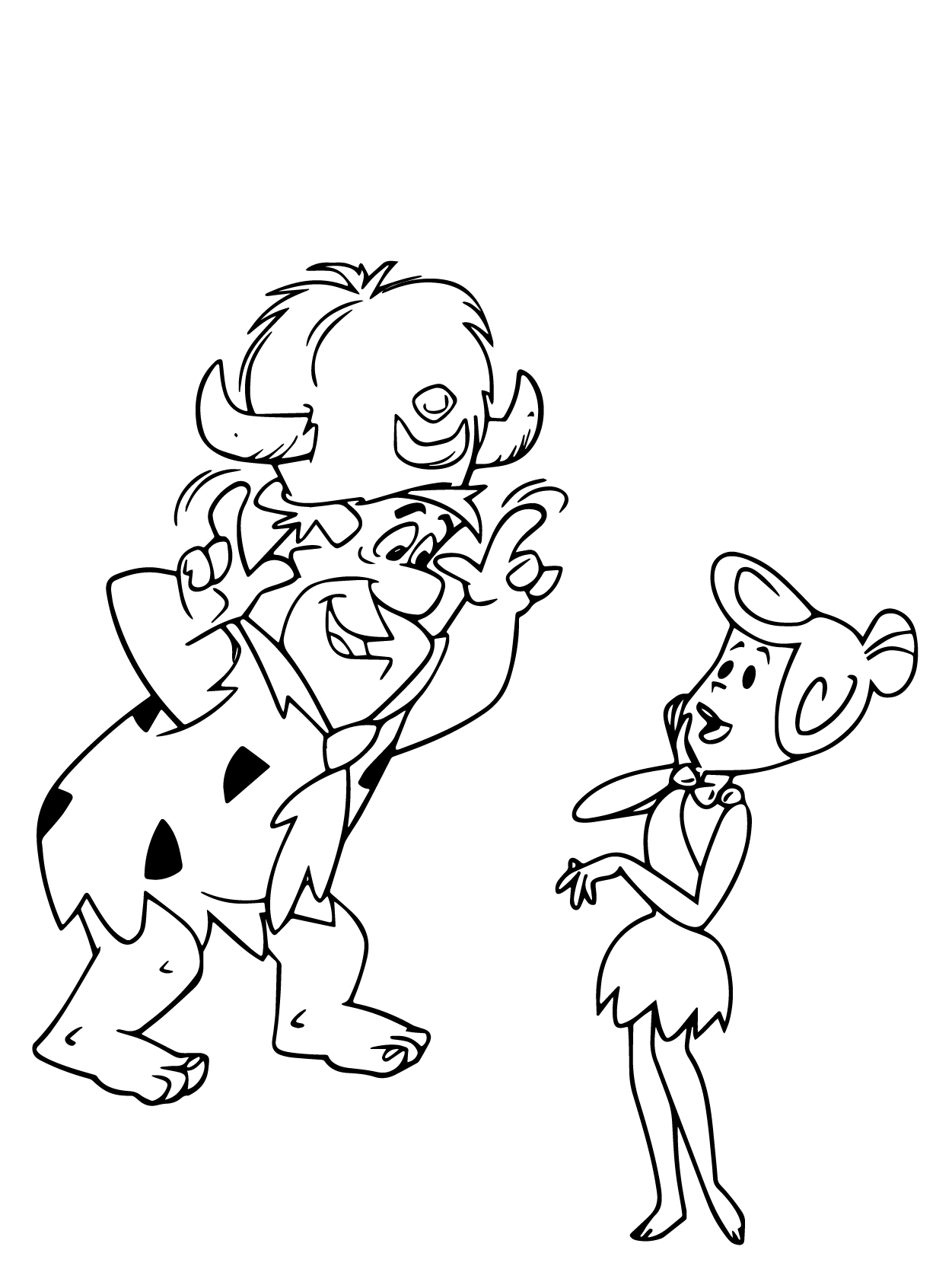 Dibujo de Flintstones 02 para Colorear y Imprimir