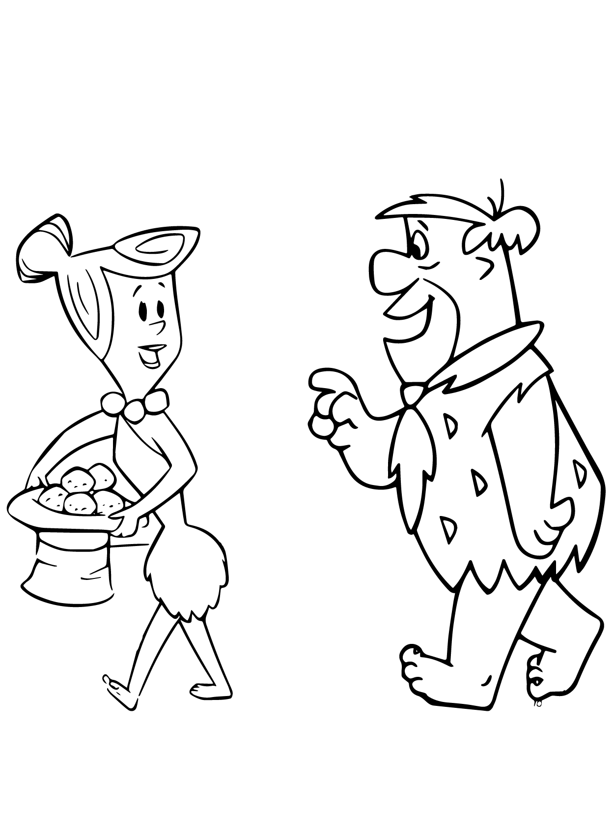 Dibujo de Flintstones 03 para Colorear y Imprimir