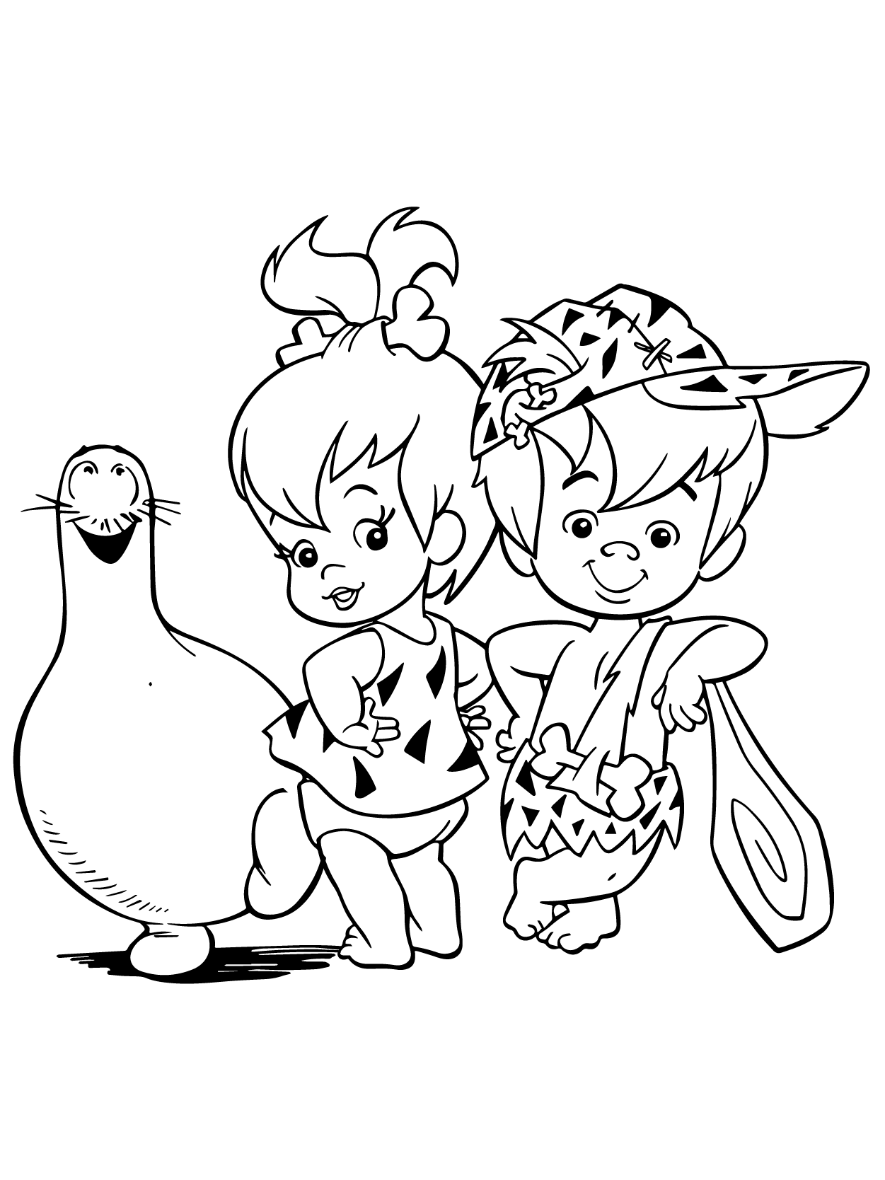 Dibujo de Flintstones 06 para Colorear y Imprimir