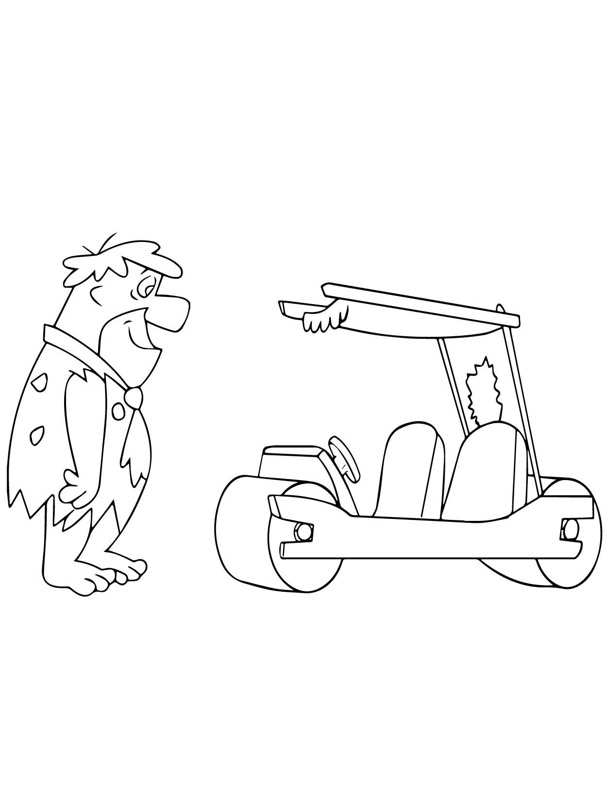 Dibujo de Flintstones 07 para Colorear y Imprimir