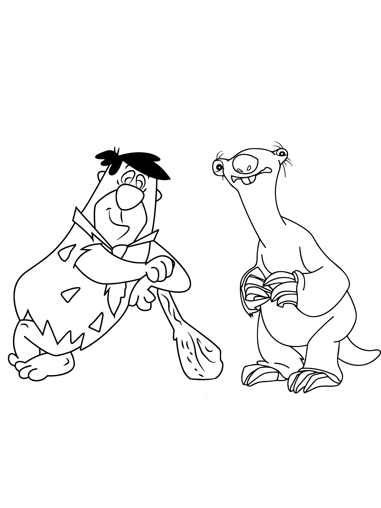 Dibujo de Flintstones 08 para Colorear y Imprimir