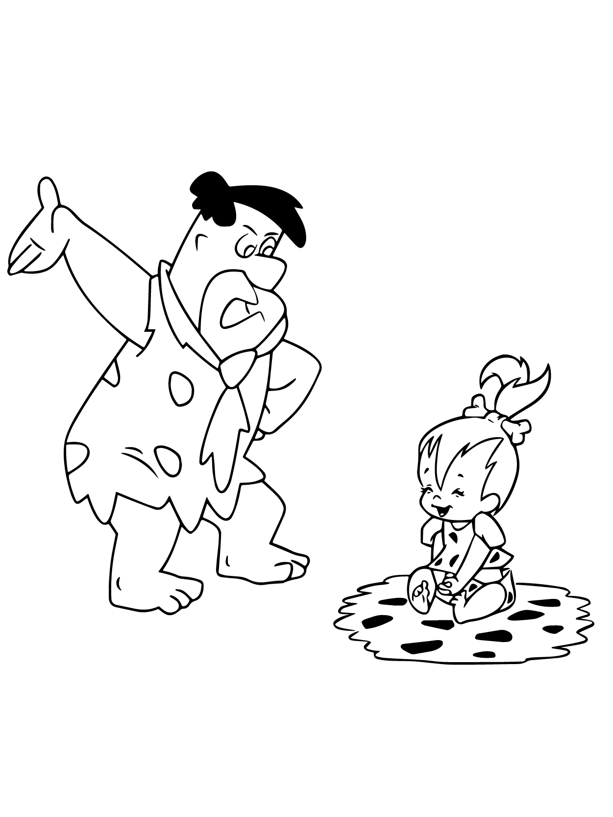 Dibujo de Flintstones 10 para Colorear y Imprimir
