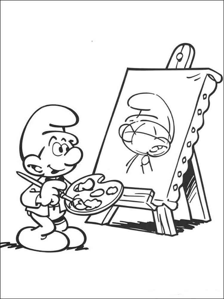 Dibujo de Dibujo de Pitufo Torpe para Colorear y Imprimir
