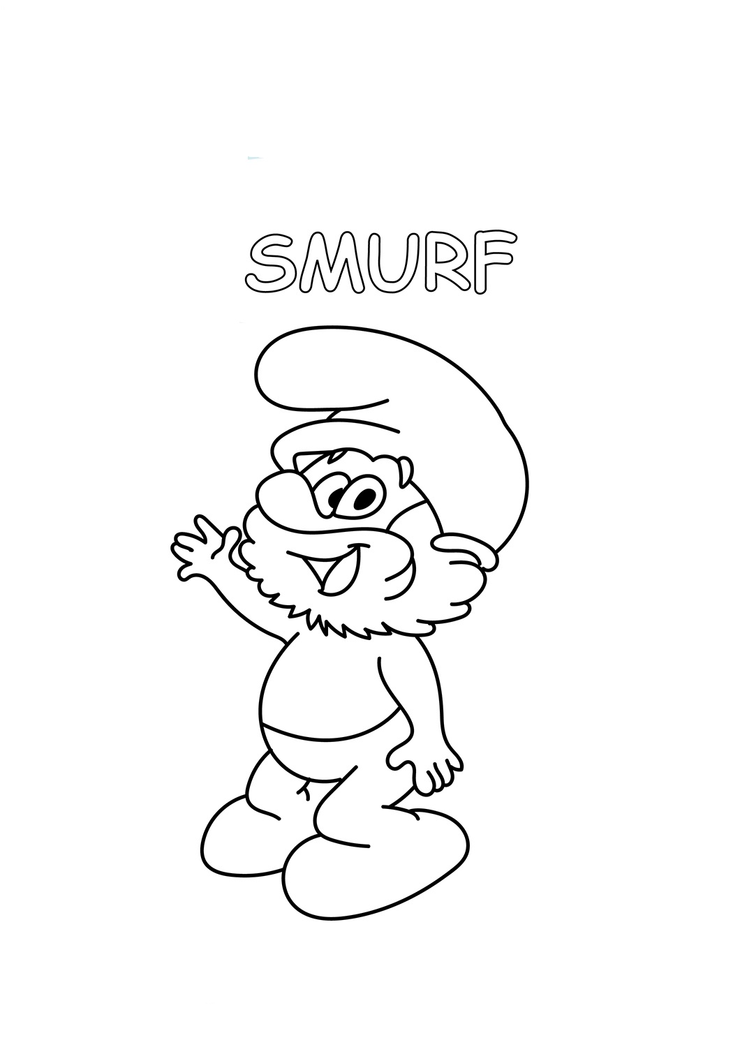 Dibujo de para Pap Pitufo para Colorear y Imprimir