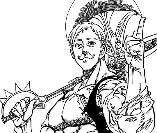 Dibujo de Escanor para Colorear y Imprimir