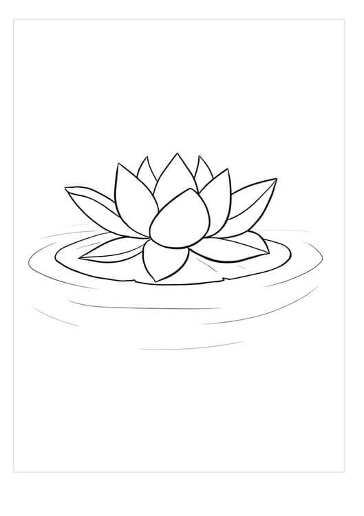 Dibujo de Flor de Loto Zen para Colorear y Imprimir