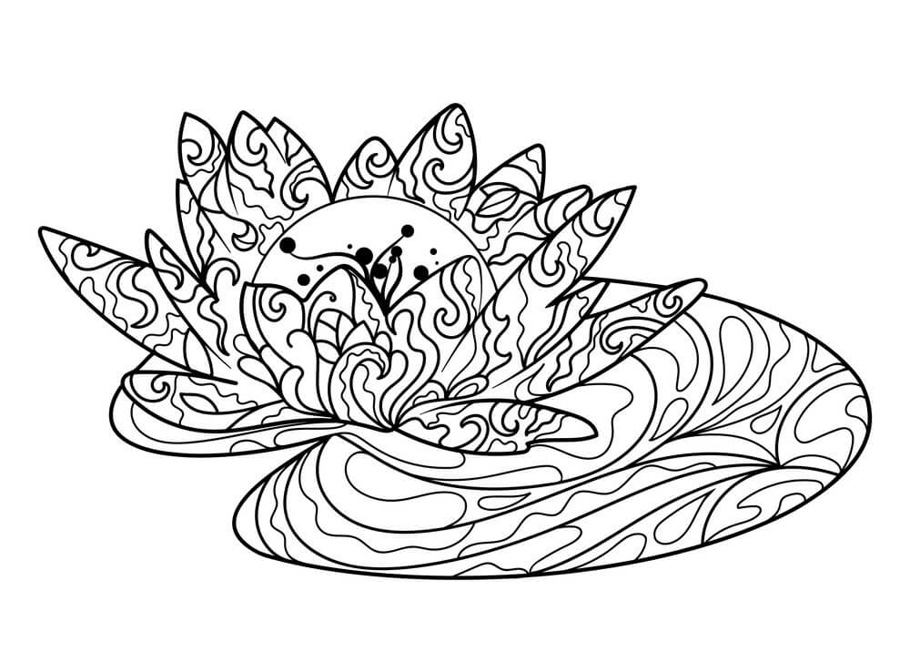 Dibujo de Loto Dulce para Colorear y Imprimir