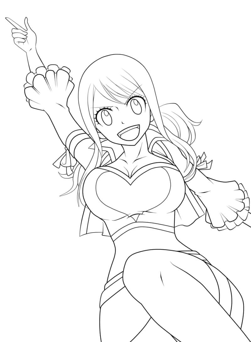 Dibujo de Increíble Lucy Heartfilia para Colorear y Imprimir