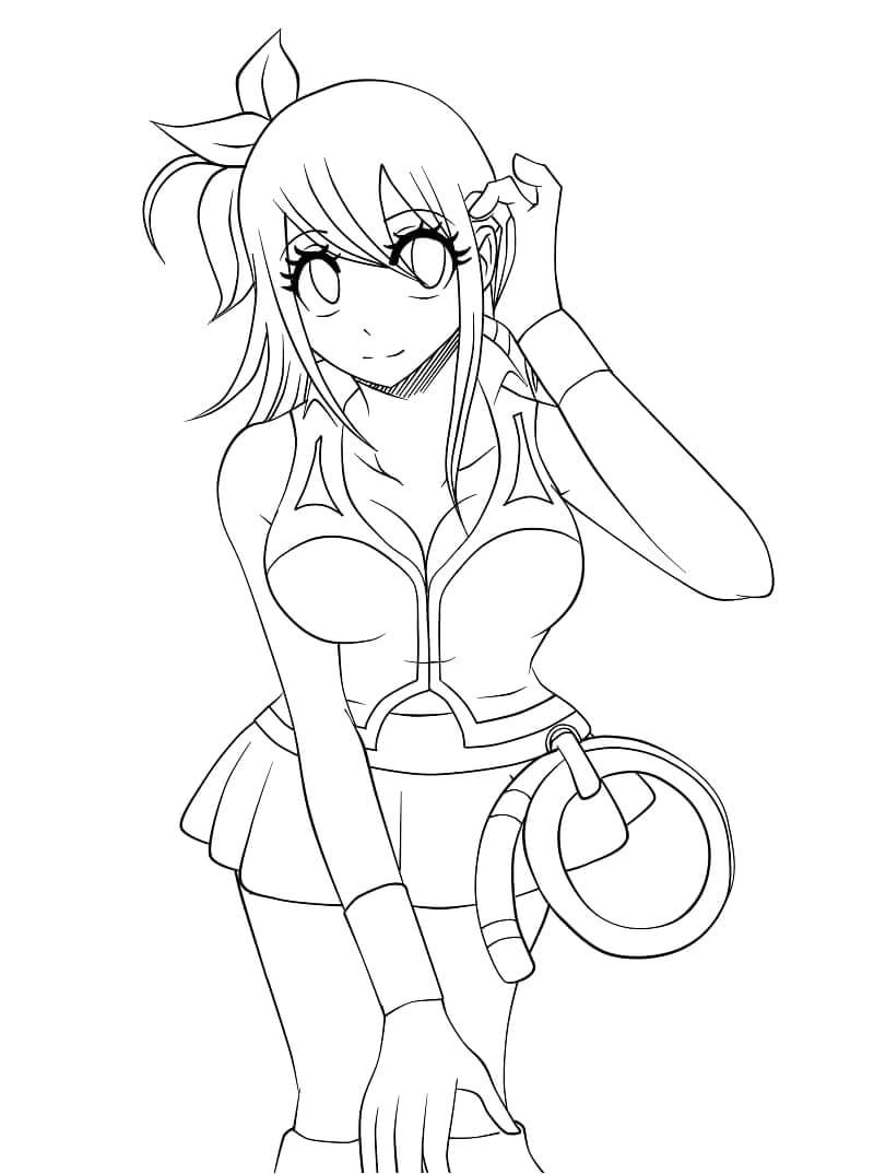 Dibujo de La Encantadora Lucy Heartfilia para Colorear y Imprimir