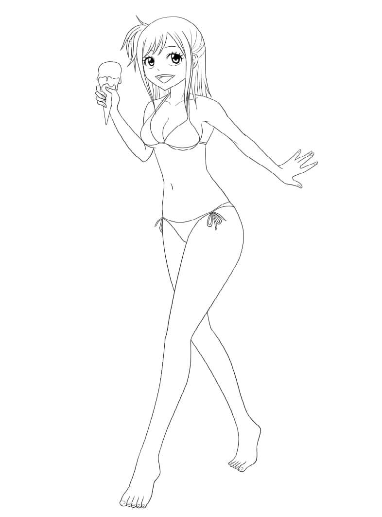 Dibujo de Linda Lucy Heartfilia para Colorear y Imprimir