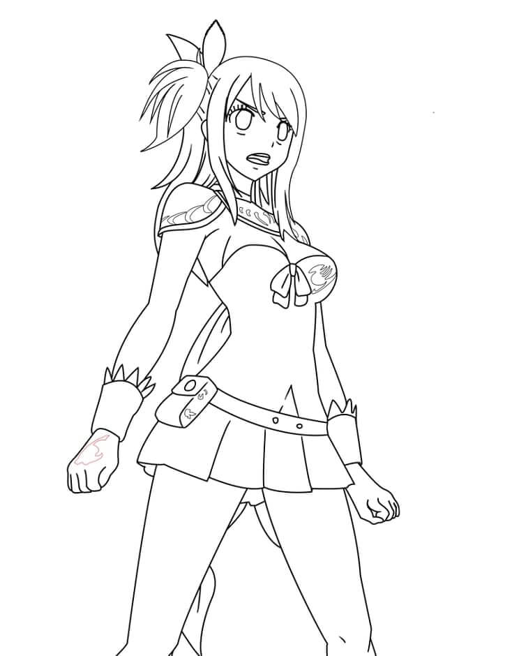Dibujo de Lucy Enojada para Colorear y Imprimir