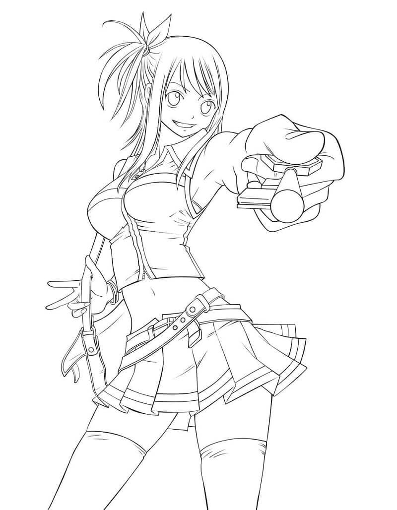 Dibujo de Lucy ¡Feliz para Colorear y Imprimir