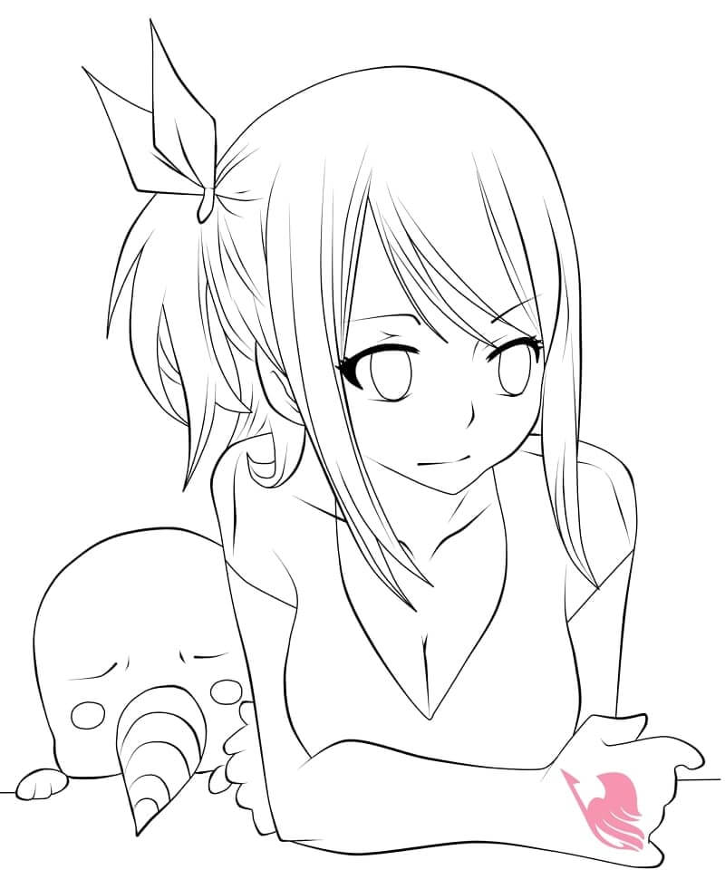 Dibujo de Lucy Triste para Colorear y Imprimir
