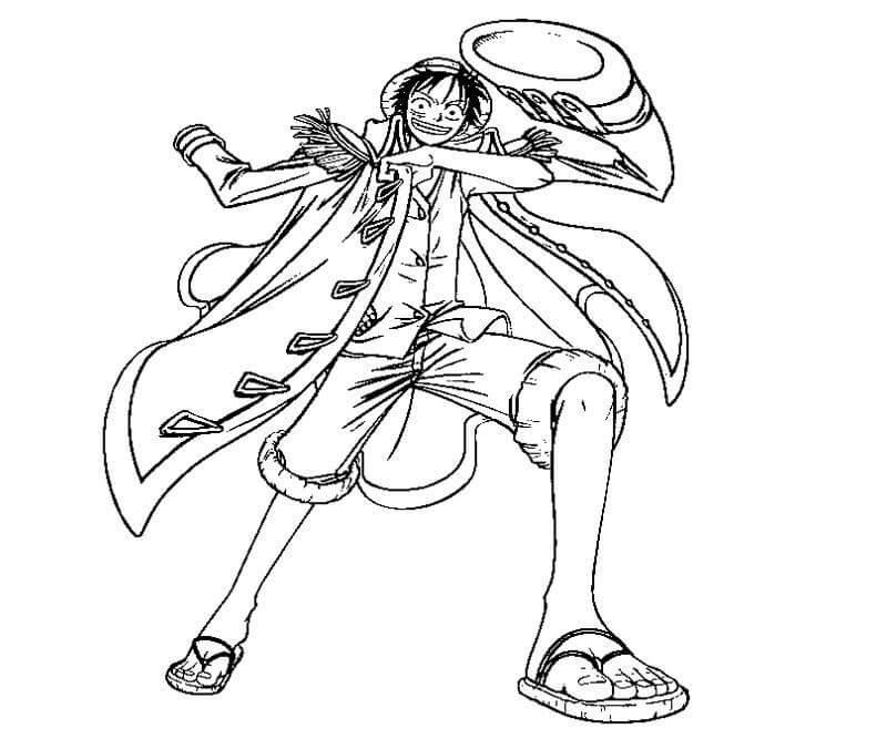 Dibujo de Monkey D Luffy para Colorear y Imprimir