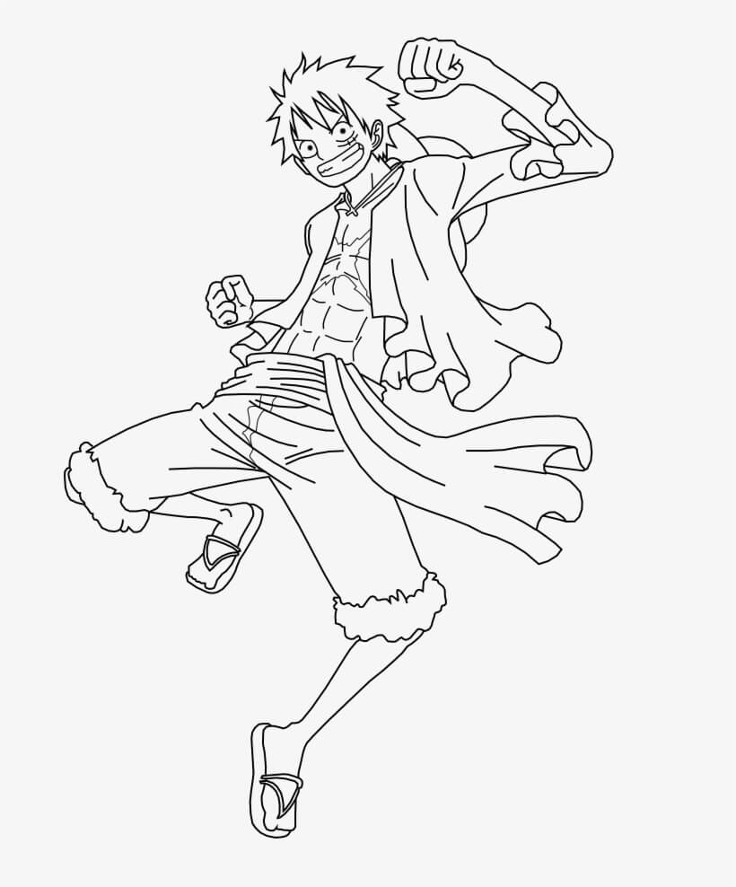 Luffy para Colorear