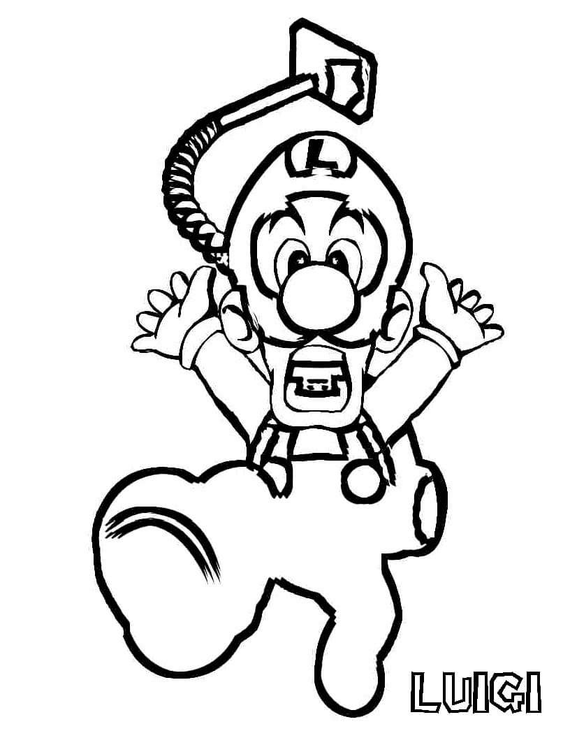 Dibujo de Dibujo Buceador Luigi para Colorear y Imprimir