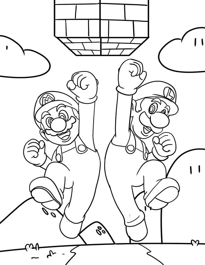 Luigi para Colorear