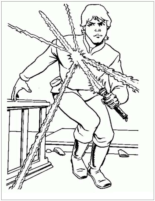 Luke Skywalker para Colorear