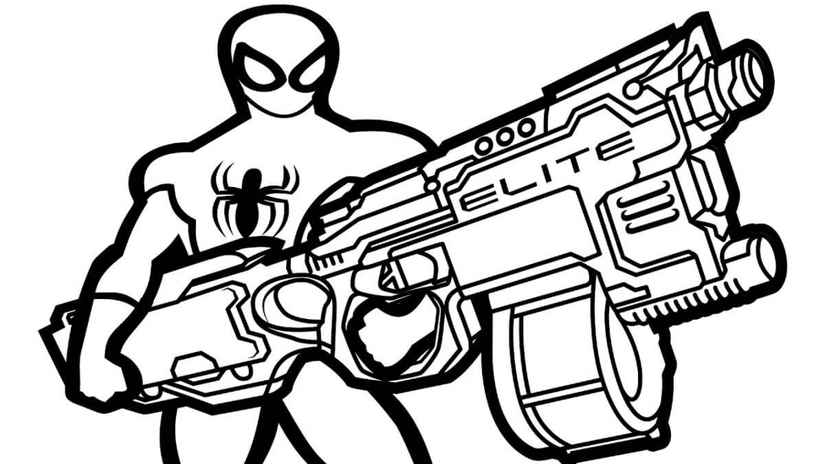 Machine Gun para Colorear