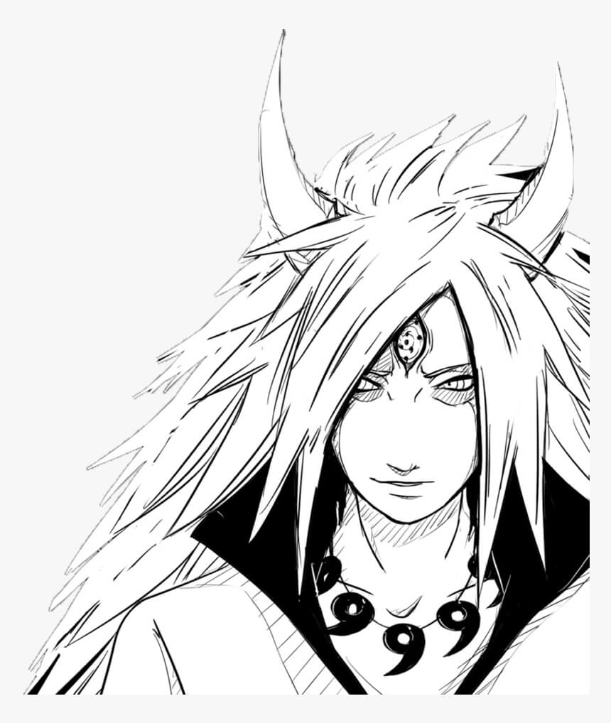 Dibujo de Jinchuriki Madara para Colorear y Imprimir