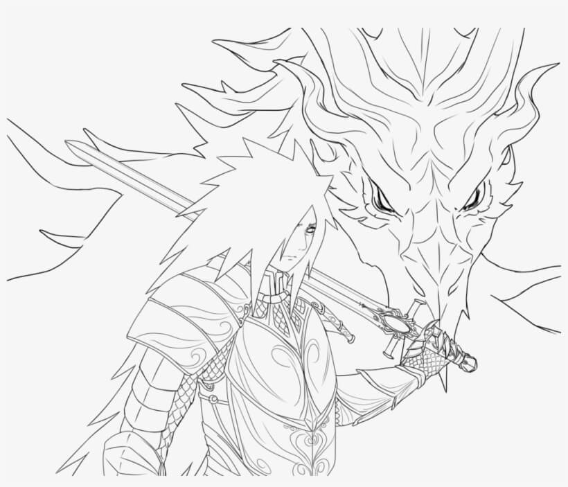 Dibujo de Madara y Susano para Colorear y Imprimir