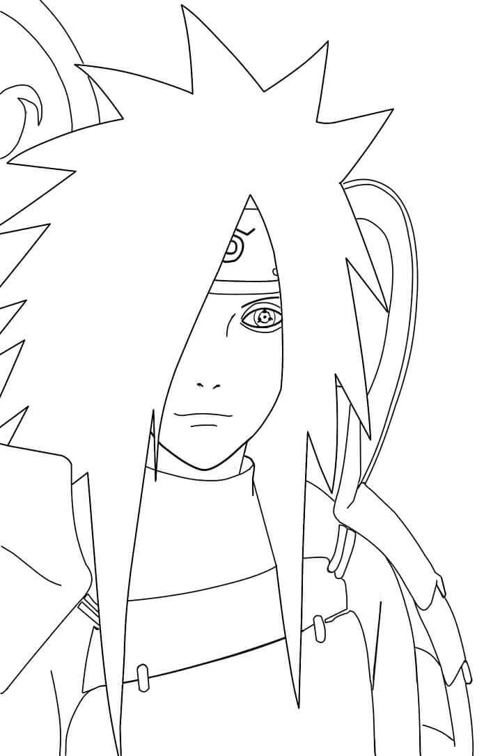 Dibujo de Sharingan Madara para Colorear y Imprimir