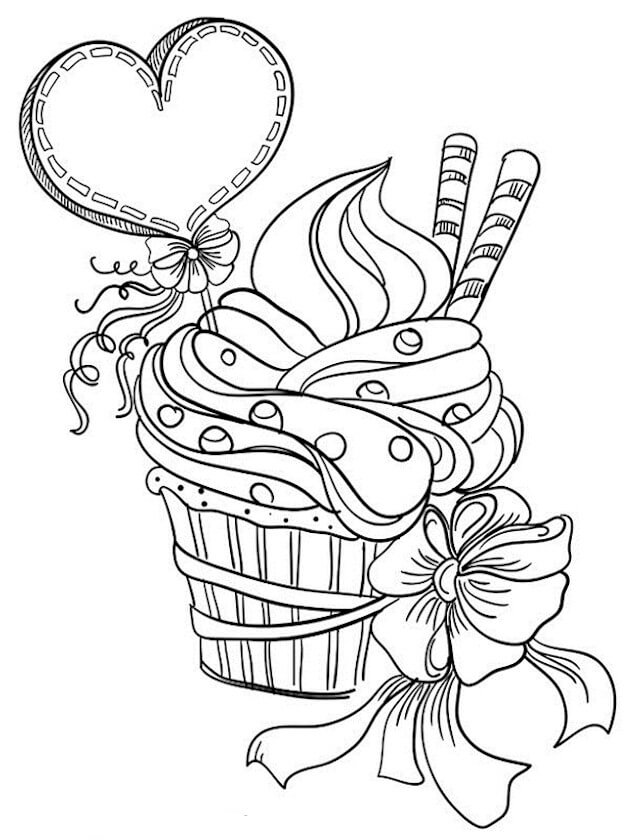 Dibujo de Magdalena En El Día de San Valentín para Colorear y Imprimir