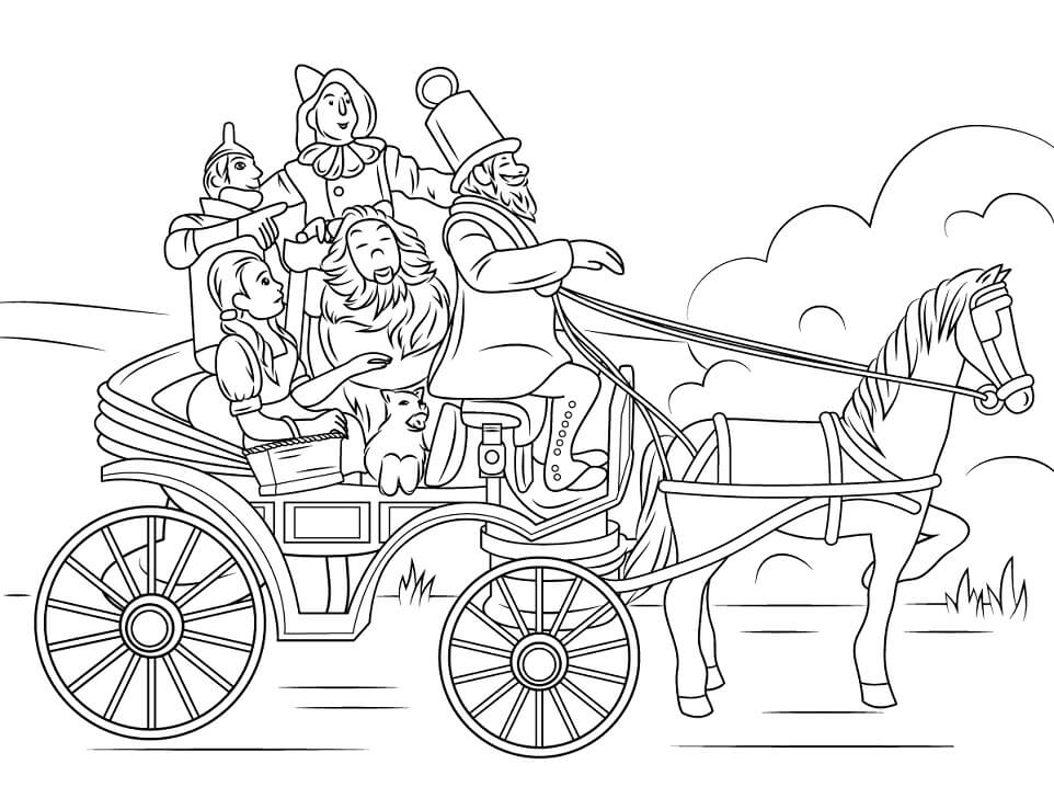 Dibujo de Caballo de Un Color Diferente para Colorear y Imprimir