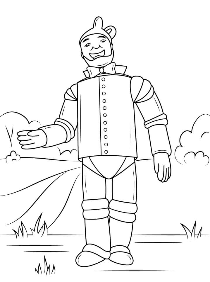 Dibujo de El Hombre de Hojalata Del Mago de Oz para Colorear y Imprimir