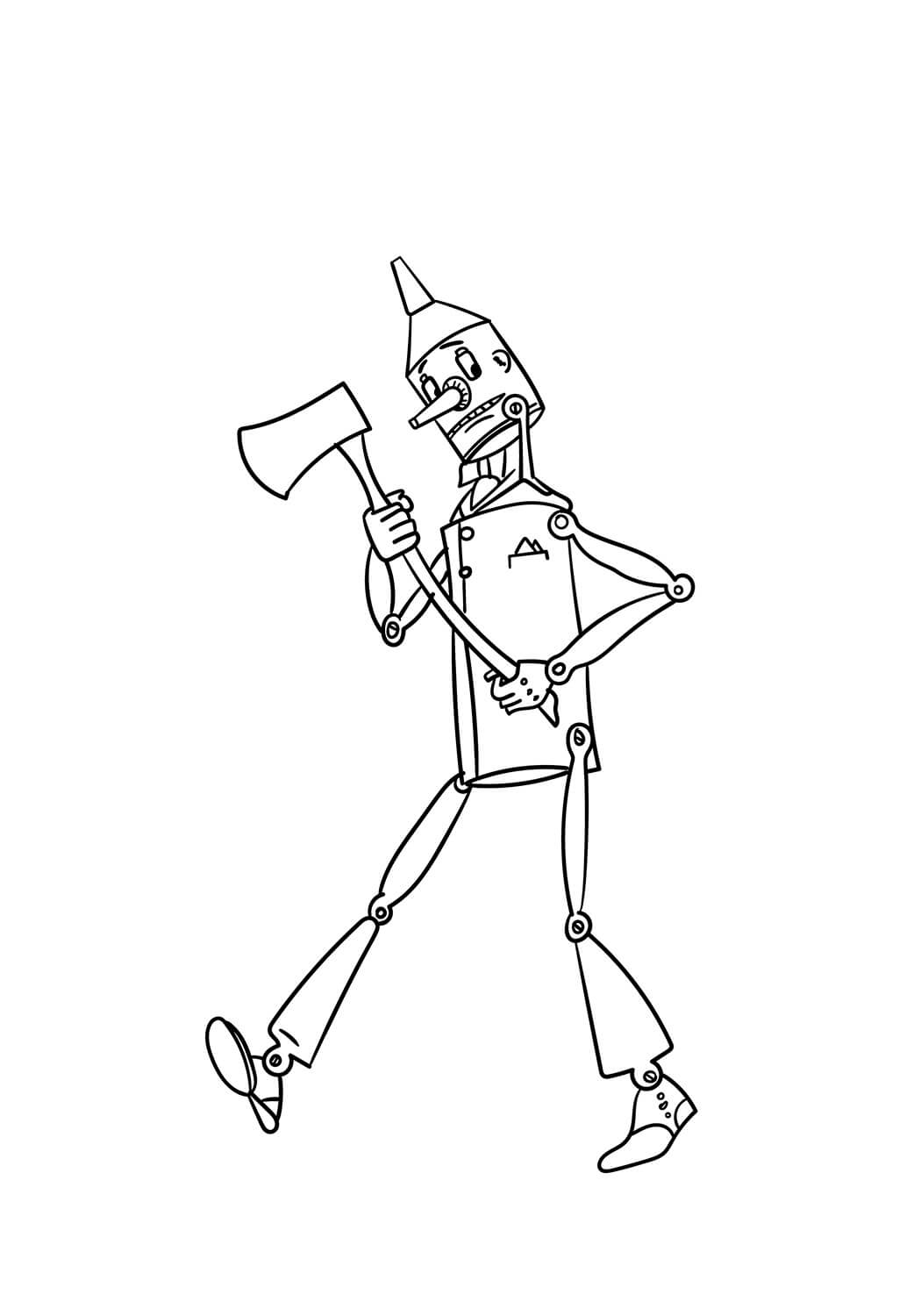 Dibujo de El Hombre de Hojalata para Colorear y Imprimir