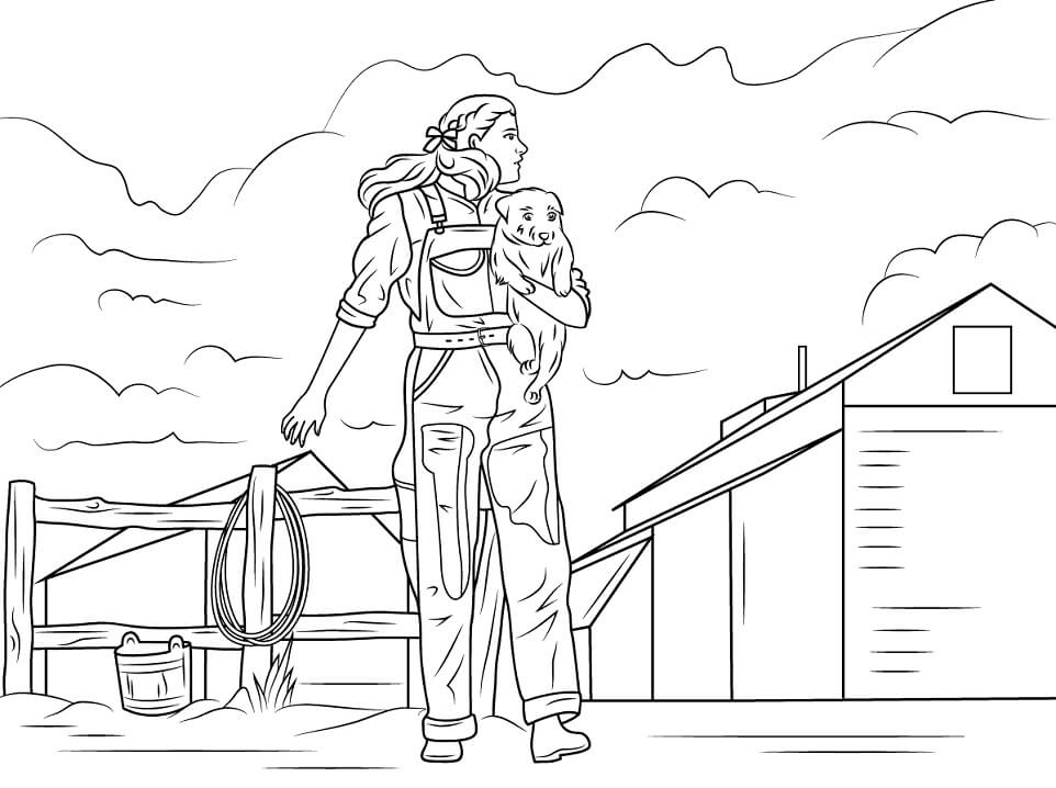 Dibujo de Escena Del Tornado Del Mago de Oz para Colorear y Imprimir