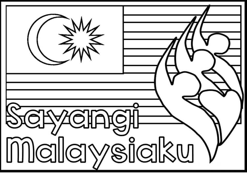 Dibujo de Malasia 1 para Colorear y Imprimir