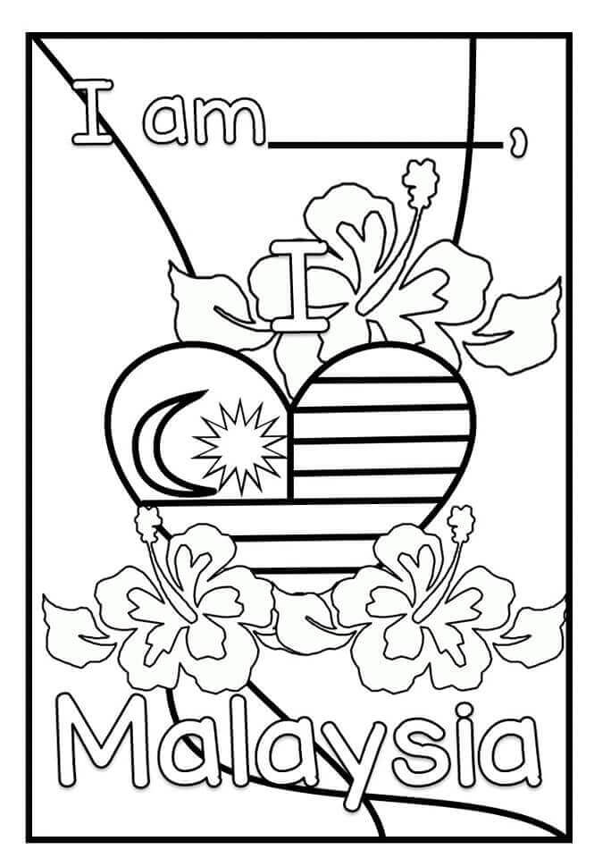 Dibujo de Malasia 2 para Colorear y Imprimir