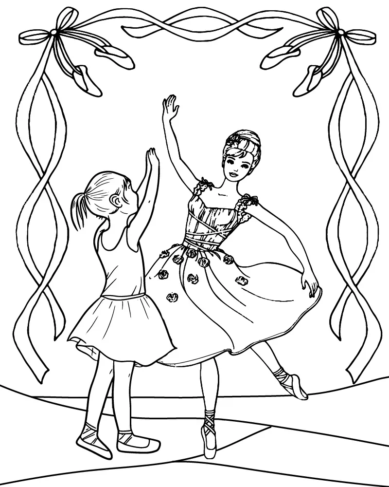 Dibujo de Imgi 13 Mom And Daughter Dancingpng para Colorear y Imprimir