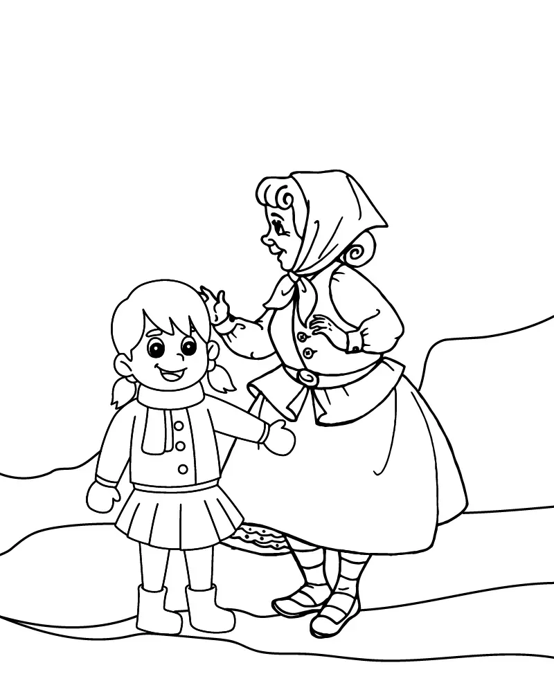Dibujo de Imgi 15 Mom And Daughter Holding Handspng para Colorear y Imprimir