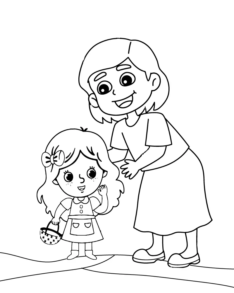 Dibujo de Imgi 15 Cute Mom Coloring Pagepng para Colorear y Imprimir
