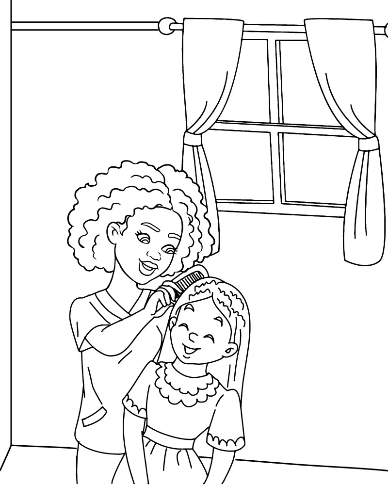 Mamá Linda para Colorear
