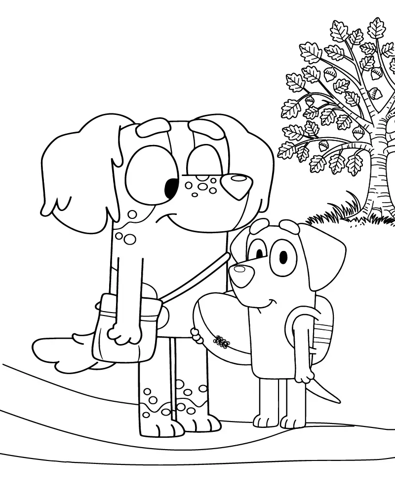 Dibujo de Imgi 9 Bluey Mom Coloring Pagepng para Colorear y Imprimir
