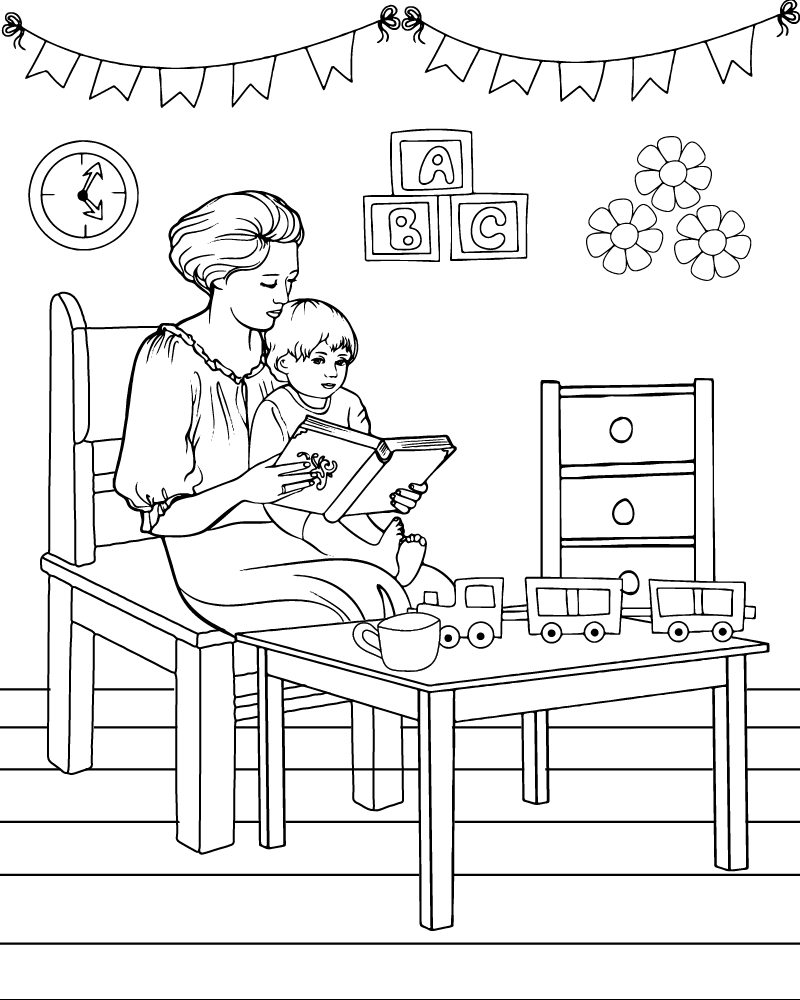 Mamá para Colorear