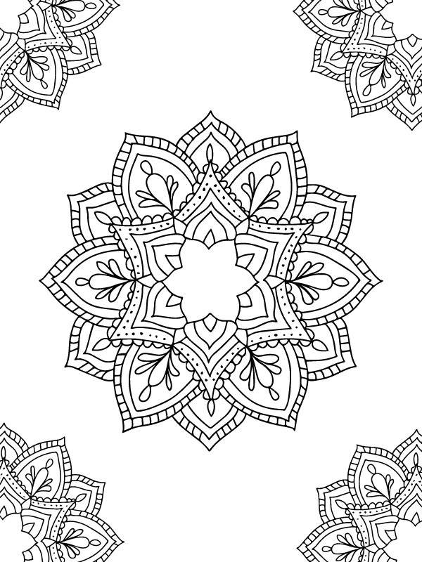 Dibujo de Coloring Fun For Kids With Mandalas Coloring Page para Colorear y Imprimir