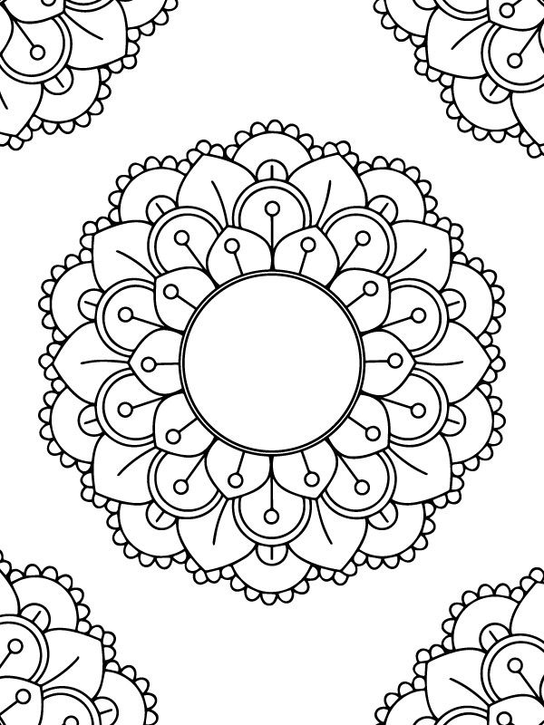 Dibujo de Free Mándala Sheet For Kids Of All Ages para Colorear y Imprimir